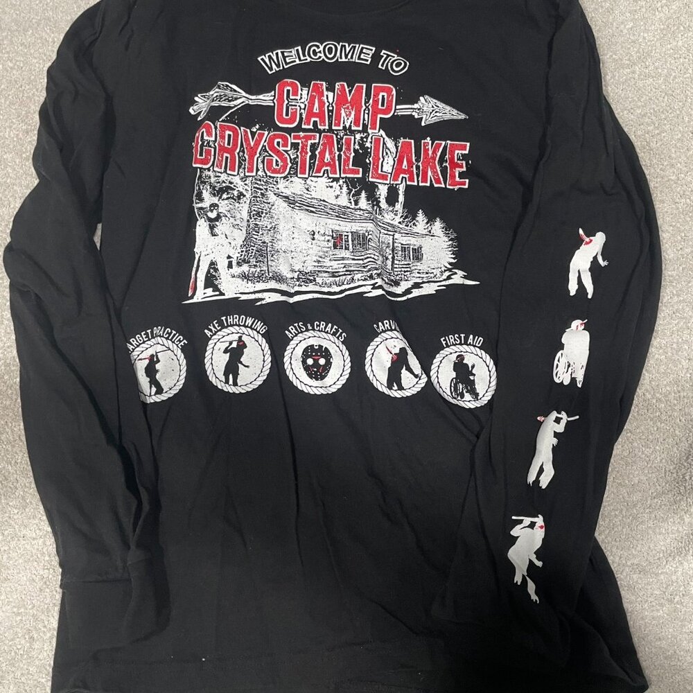Friday the 13th Welcome to Crystal Lake T-shirt Jason Long Sleeve Black Small